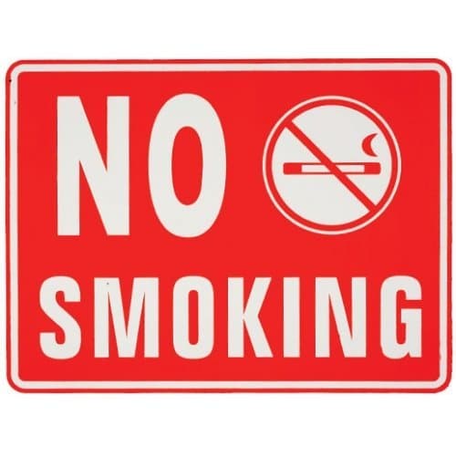 Sign"No Smoking" 16X12"