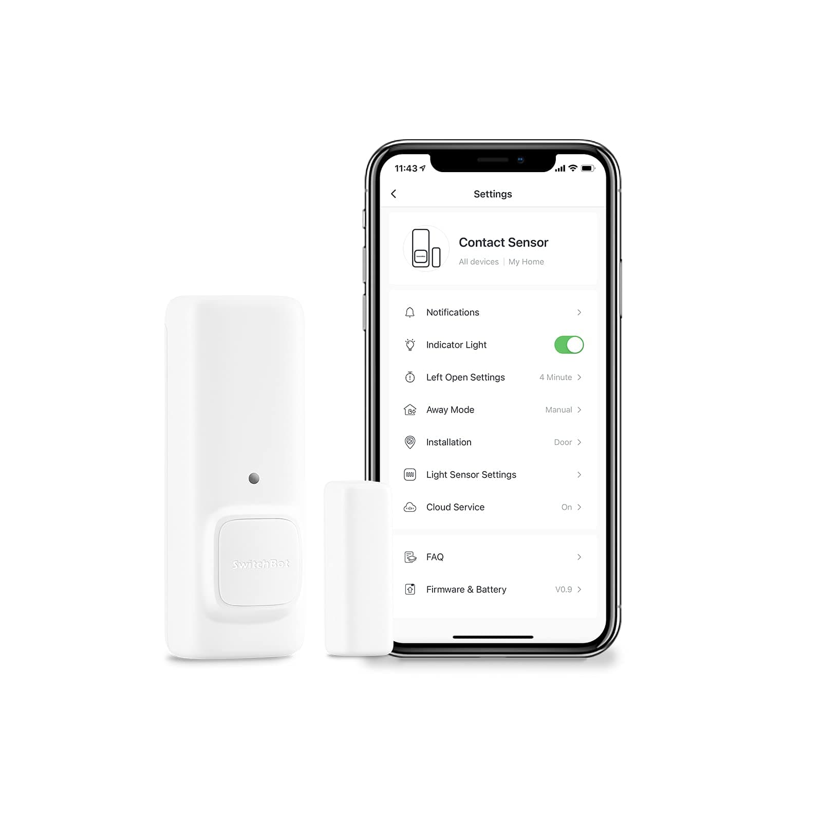 Door Alarm Contact Sensor - Smart Home Security Wireless Window Alarm and Door Sensor, Add SwitchBot Hub to Make it Compatible with Alexa