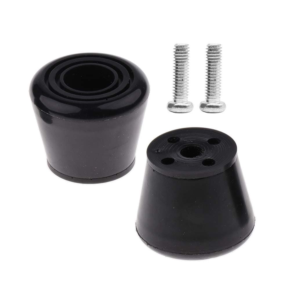 GreeStore 4 Pcs Roller Skate Toe Stoppers Set, Double-Row Roller Skate Toe Stop Plug Rubber Brake Block with Screws for Ice Skates Outdoor Roller Skating