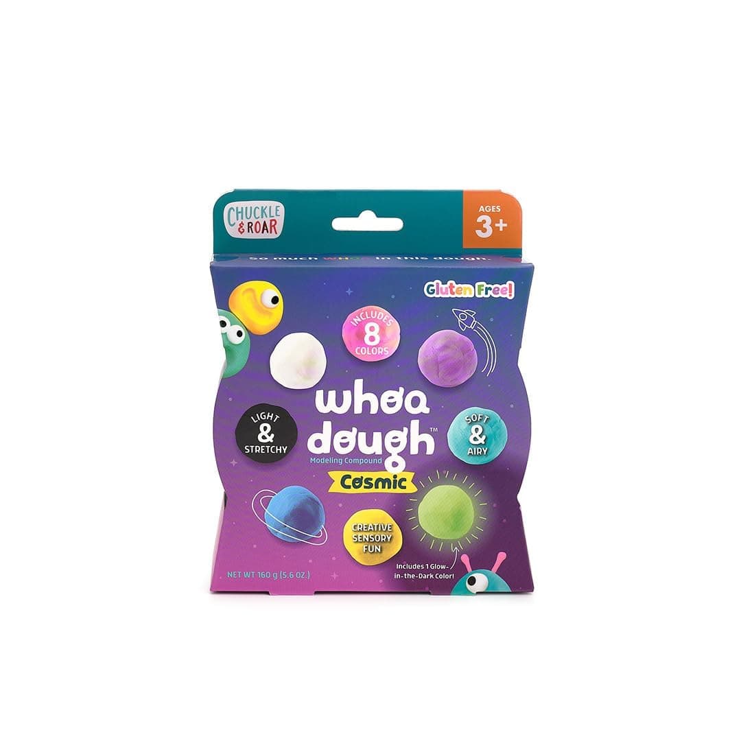 Whoa Dough Air Dry Clay Cosmic Colors – 8 Vibrant Sensory Dough Colors, Stretchable, Squishy & Creative Craft Clay for Kids