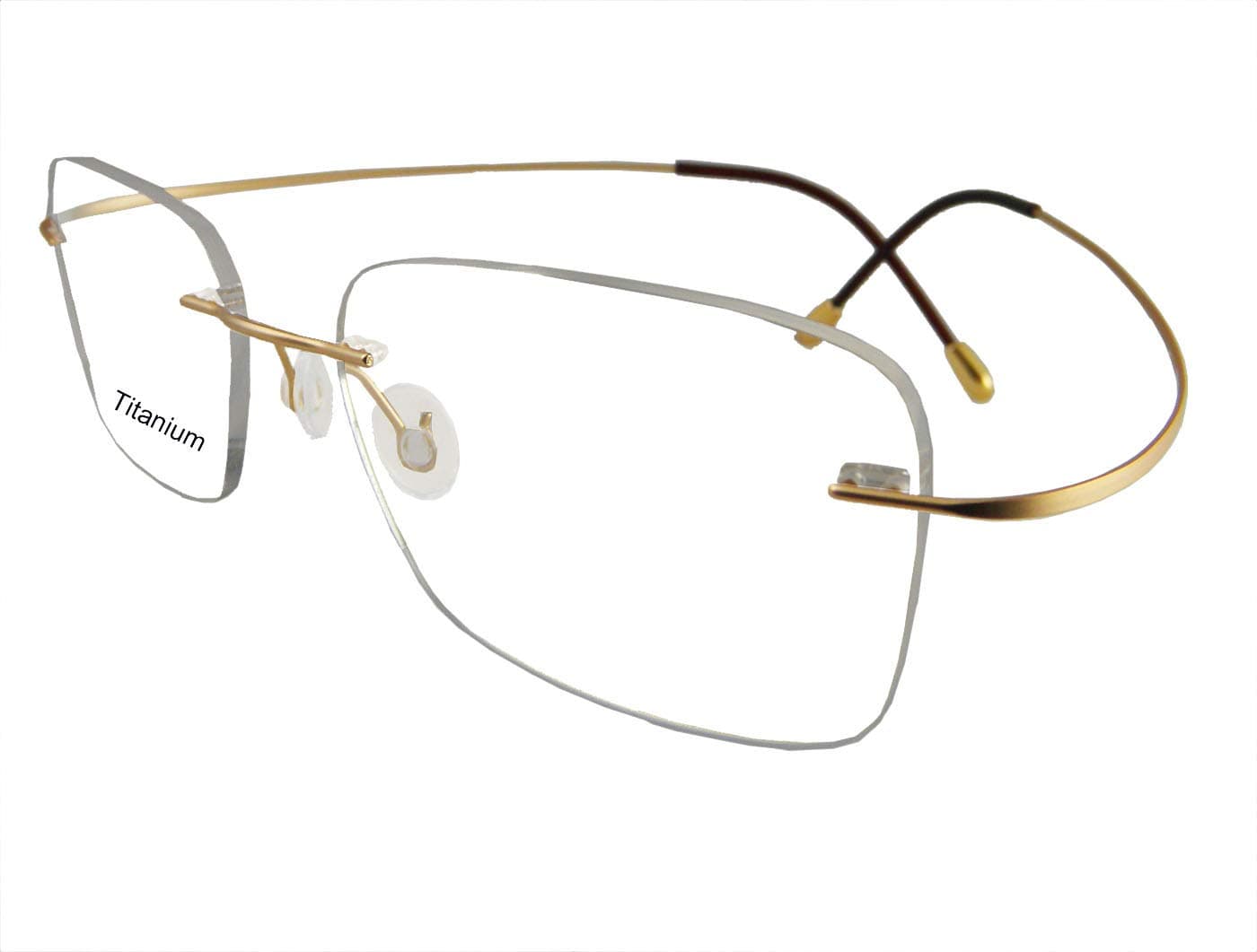 Rimless Titanium Eyeglass frames Men Hingeless Light weight 55-18-140