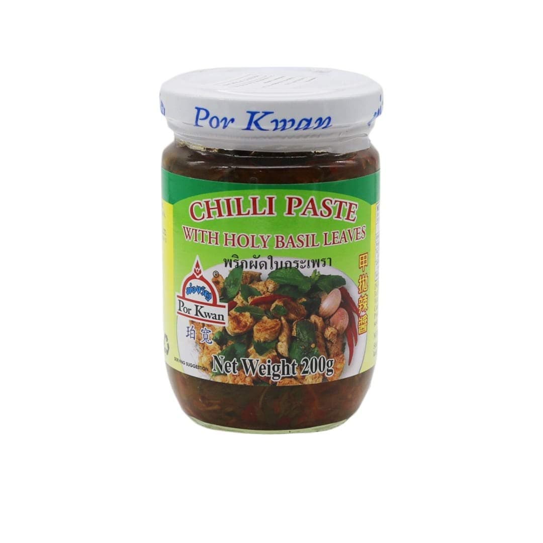 Por Kwan - Chilli Paste with Holy Basil Leaves (Net Wt 7 Oz)