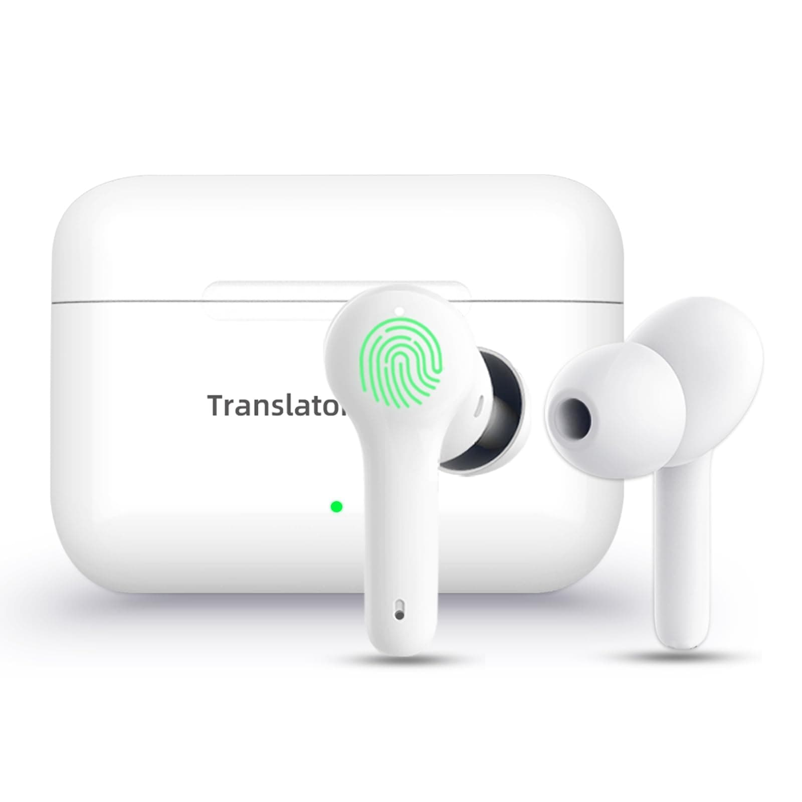 M6 Translator Earbuds Language Translator Device Updated Chip 144 Languages and Acccents 0.5s Rapid Translation Music Calling and Translation (No Offline Package)