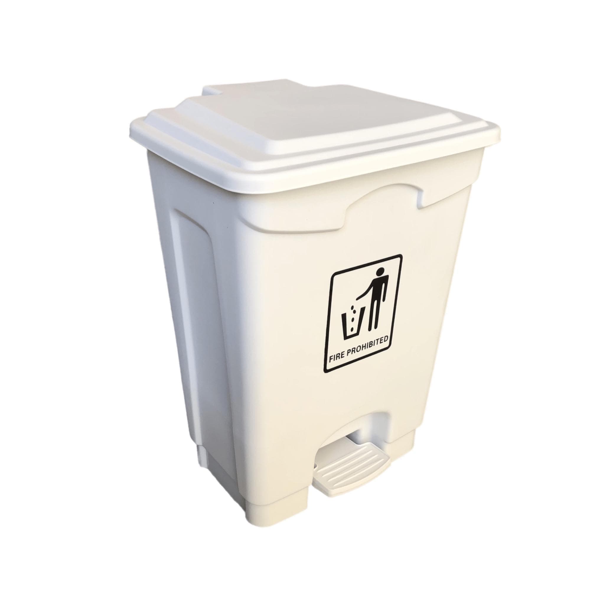 Plastic Pedal operated Garbage Bin 20L White