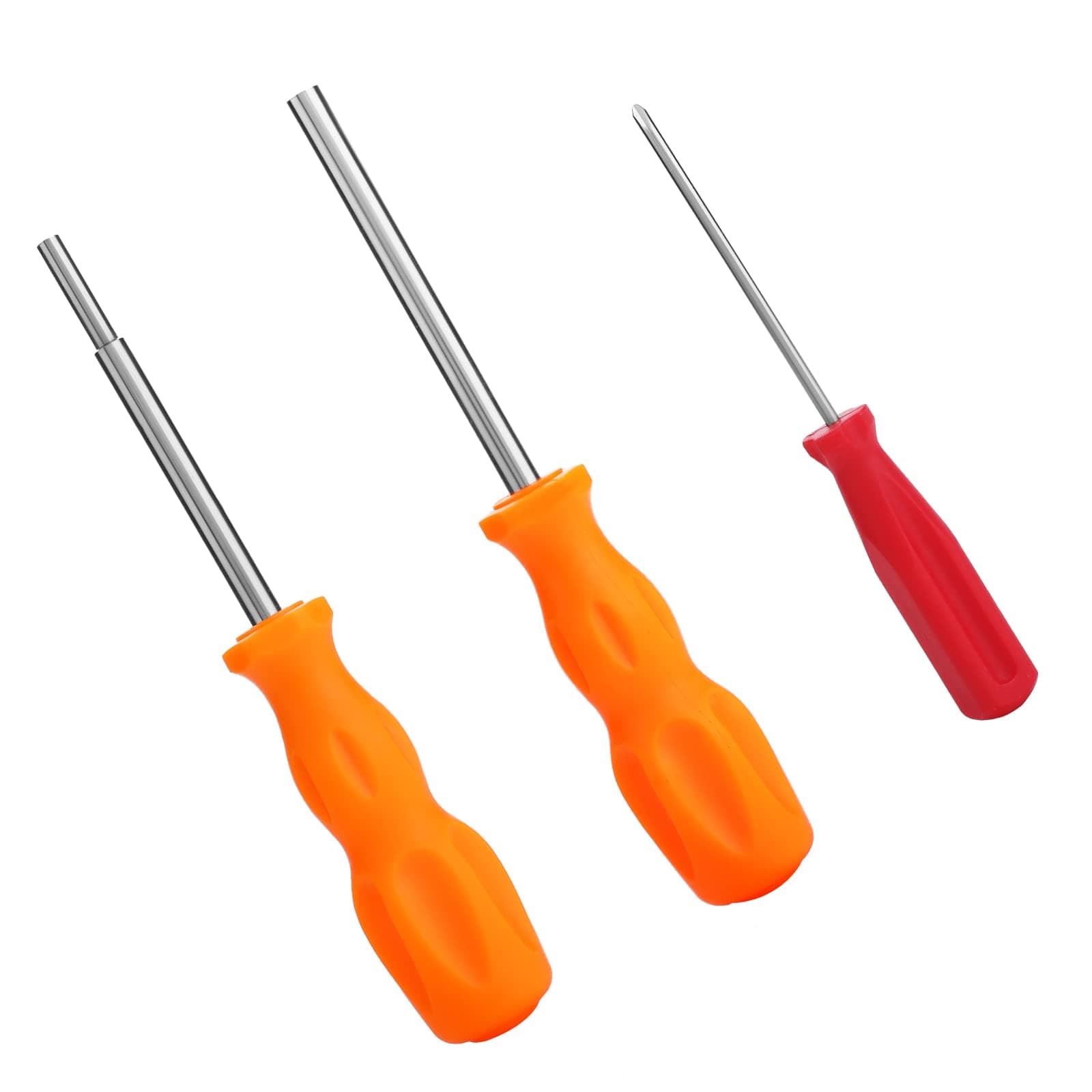 Prasacco 3-Piece Gamebit Security Screwdriver Set, 3.8mm & 4.5mm Flat Head, 2.5mm Tri-Wing Head for SNES, NES, N64 & Game Cartridges