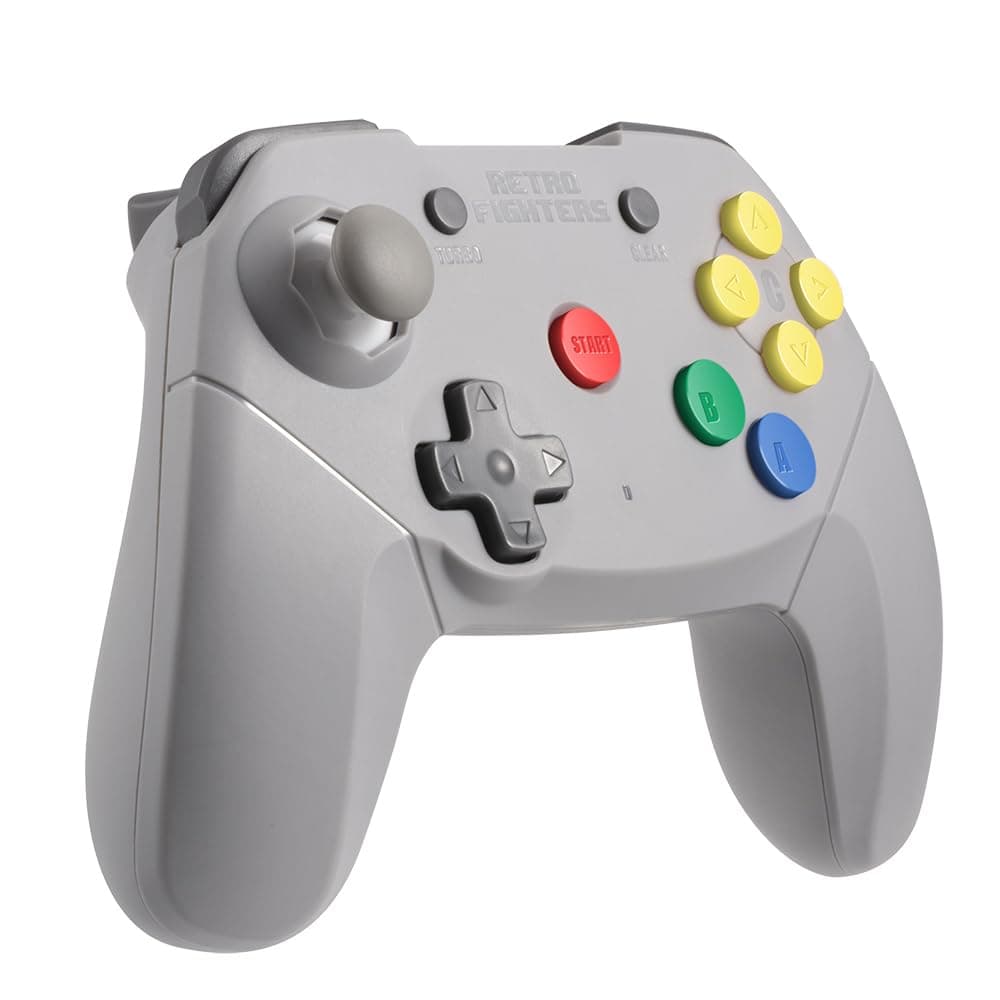 Retro Fighters Brawler64 Wireless Edition N64 Controller - Compatible with Nintendo 64 - Gray