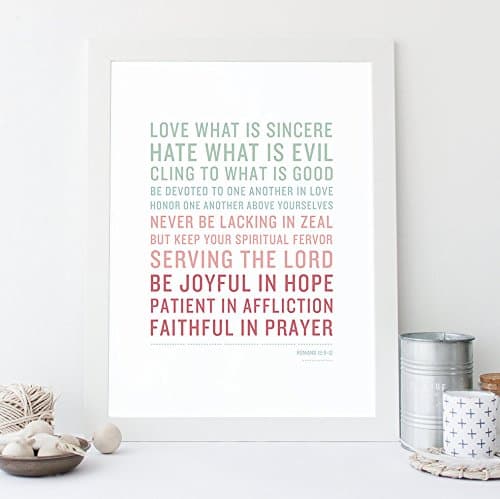 Romans 12:9-12 Art Print