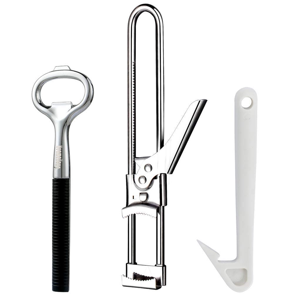 Huameilong Multi-Function Bottle Openers Kit: Jar Lid Opener Easy Gripper, Bartender Beer Cap Bottle Opener, Ring Pull Tin Can Opener for Seniors with Arthritis