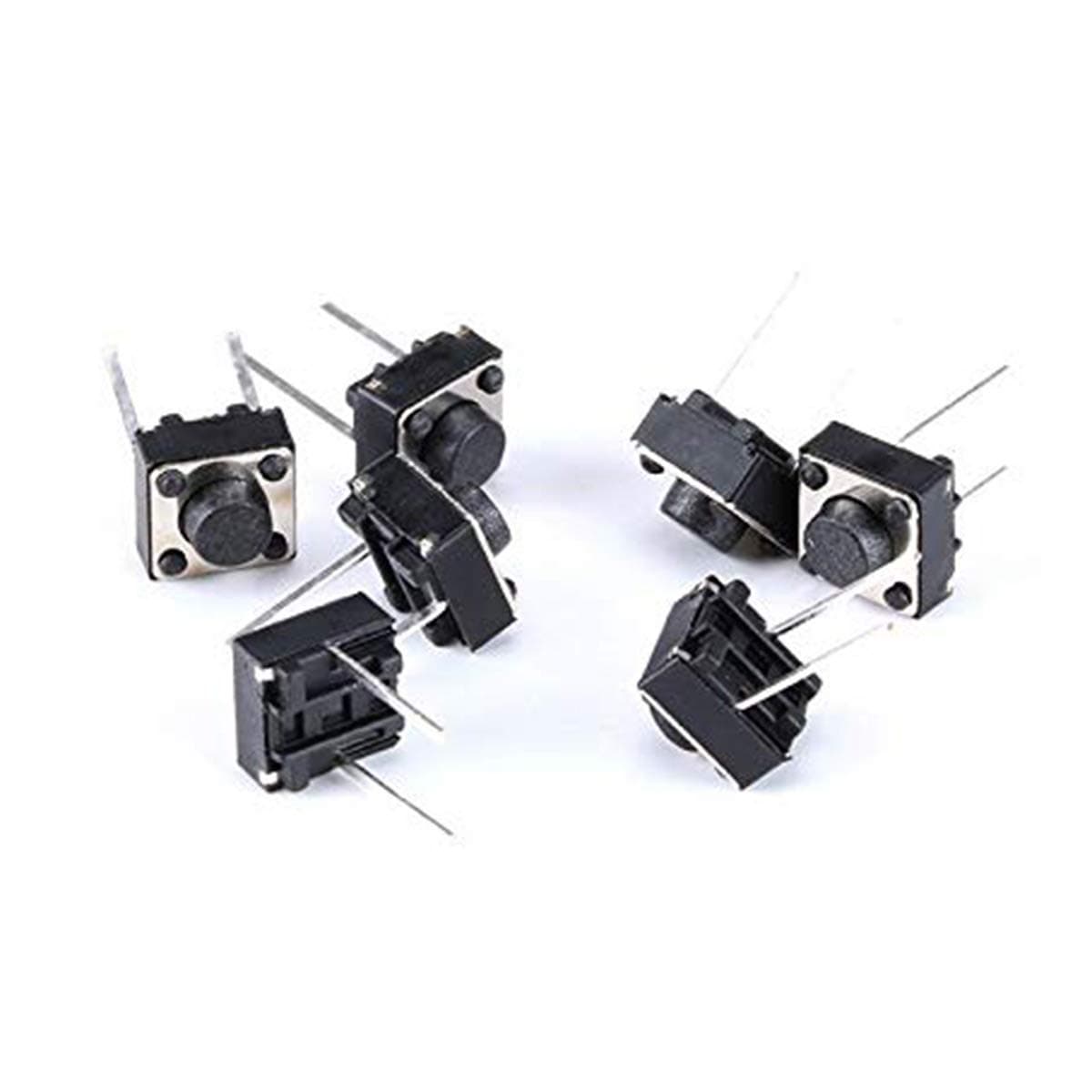 DAOKI 100Pcs Tact Button Switch 2 Pin DIP 6x6x5mm PCB Momentary Tactile Tact Push Button Switch