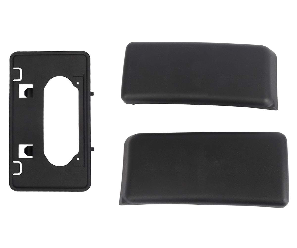 KARPAL Front Bumper Guards Pads Caps + License Plate Frame Bracket Compatible With 2009-2014 Ford F150 F-150