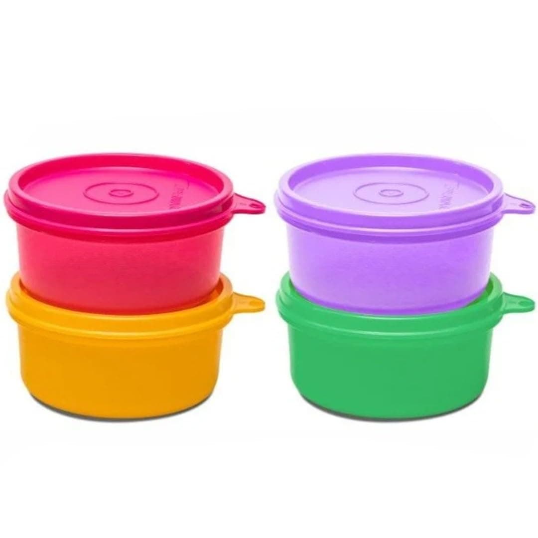 Tropical Plastic Container Set, 230ml, Set of 4, Multicolour, Assorted