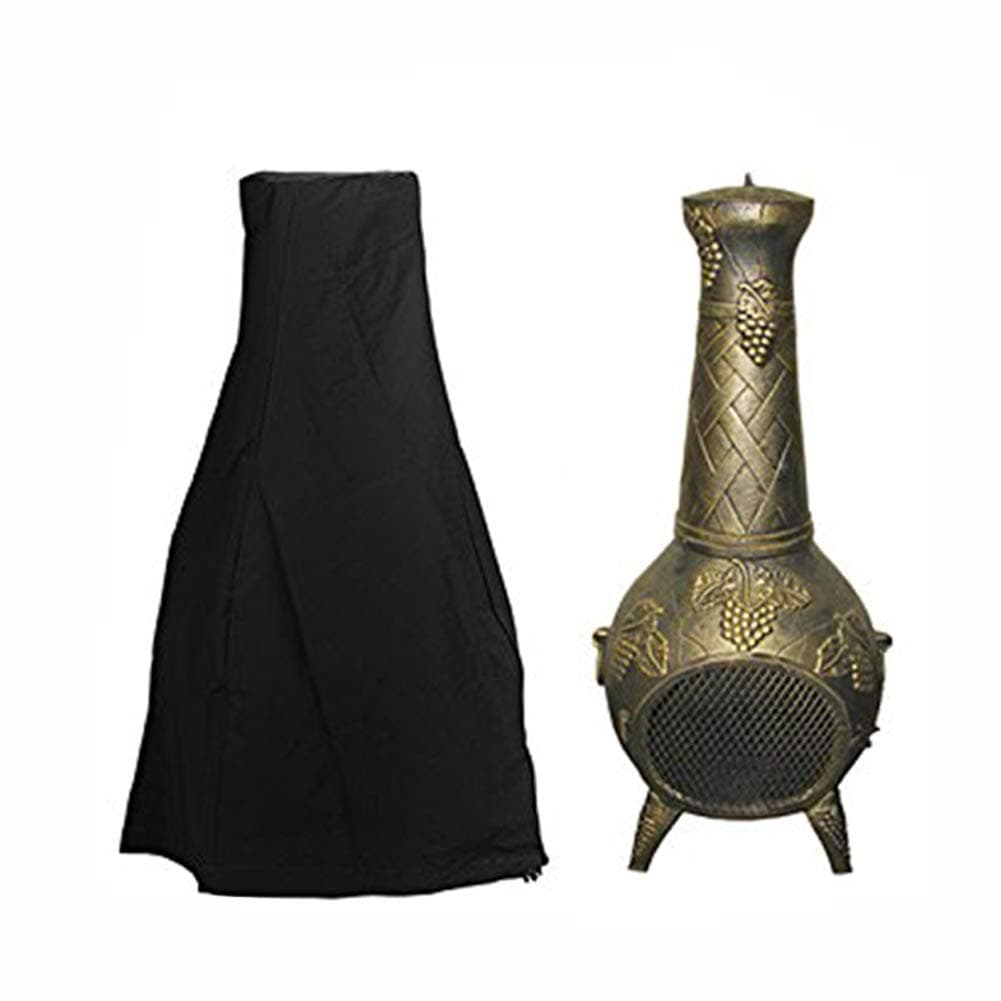 Premium Chiminea Cover - Waterproof 190T Polyester, UV Protective, Fire Pit Cover