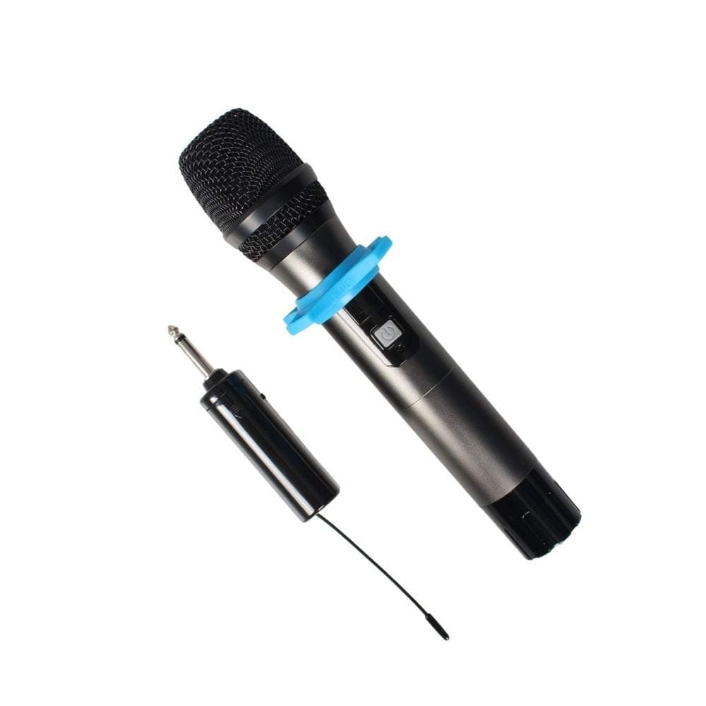 Wireless Microphone, UHF Wireless Dual Handheld Dynamic Mic System Set with Rechargeable Receiver, 160ft Range, 6.35mm(1/4'') Plug, for Karaoke, Voice Amplifier, PA System, Singing Machine, Church