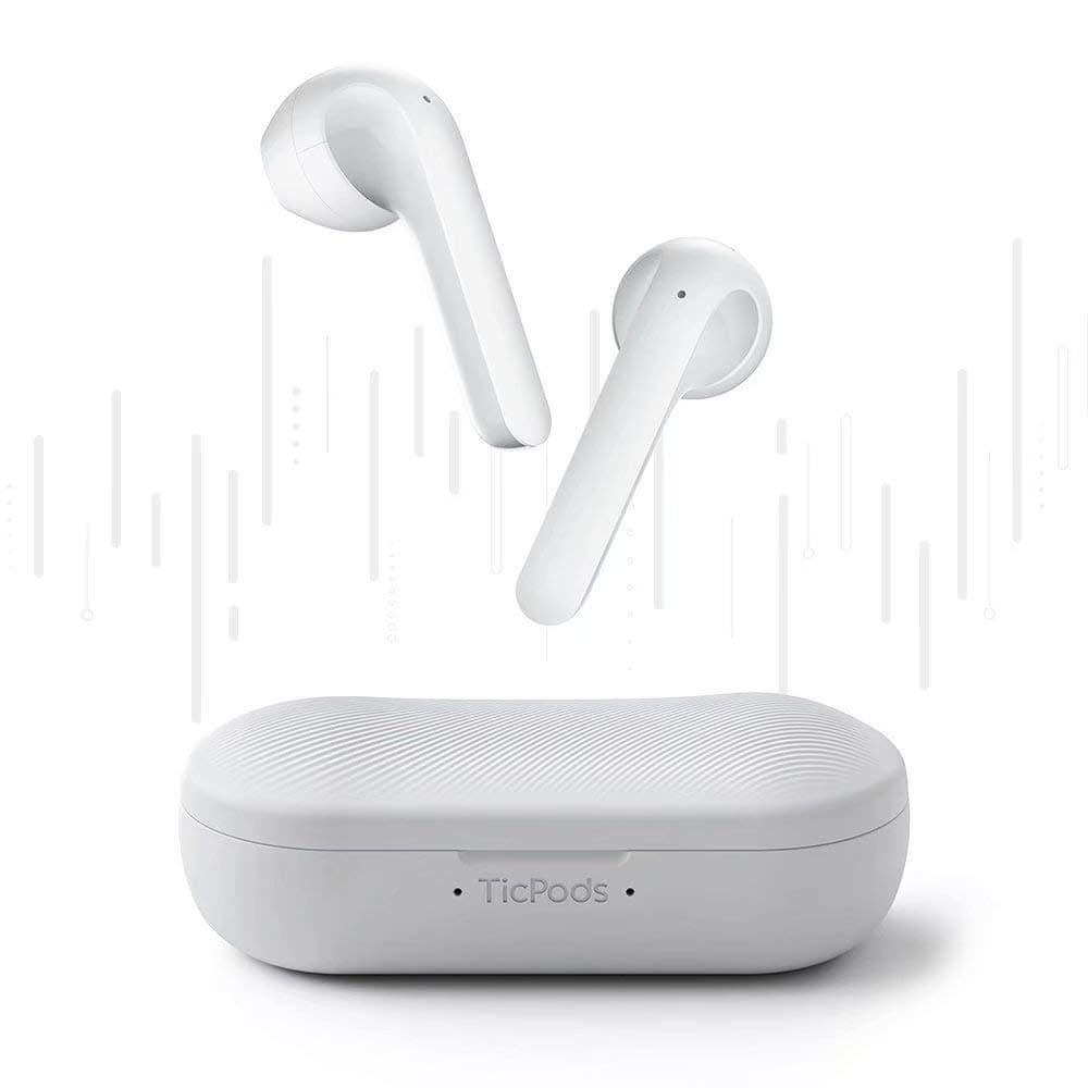 TicPods 2 Pro True Wireless Earbuds TWS Earbud Bluetooth 5.0 Earphones with Dual-Mic Semi-in-Ear Voice Assistant Head Gesture Touch Controls Quick-Commands IPX4 Waterproof 20H Battery, Ice