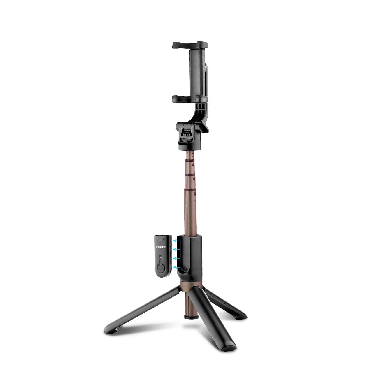 Selfie Stick, Jopree Bluetooth Selfie Stick with Wireless Remote Shutter, 4 in 1 Mini Pocket 360 Degree Rotation Extendable Tripod Aluminum Alloy for Gopro iPhone/Samsung/Android/Other Smart Phone