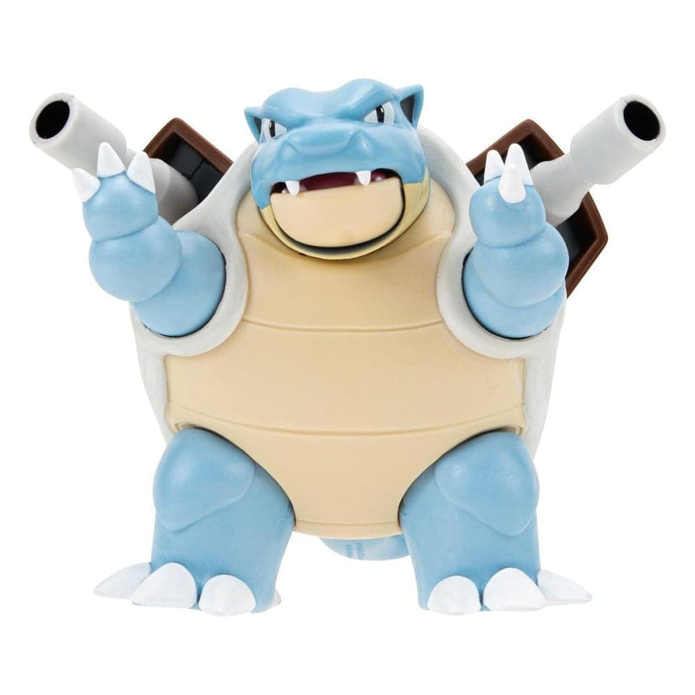 Pokémon Blastoise Battle Feature Figure - 4.5-Inch Blastoise Battle Figure with Water Missile Cannon