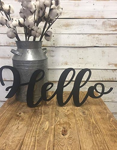 Hello Wood Word-Hello-Hello Sign-Hello Cutout-Cursive Hello