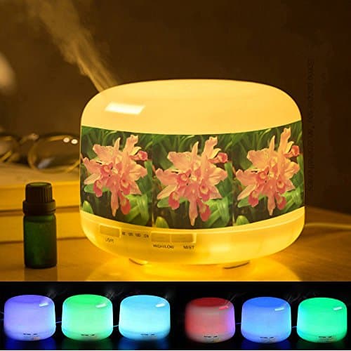 Essential Oil Diffuser, Aroma Cool Mist Humidifier, 7 Color LED Lights Changing Customized Pattern -165.-A and B Larsen orchids - Cattleya skinneri 431-6a