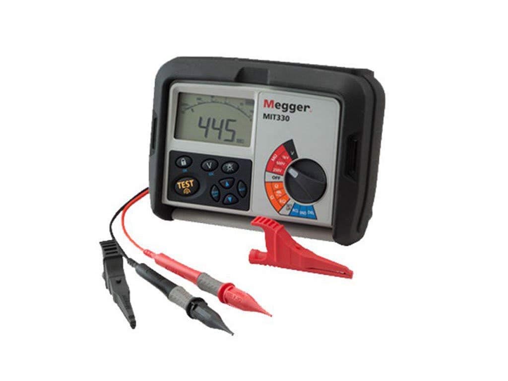 MIT320-EN Digital/Analog Insulation Tester, Backlit Display, 250/500/1000 V Test Voltage