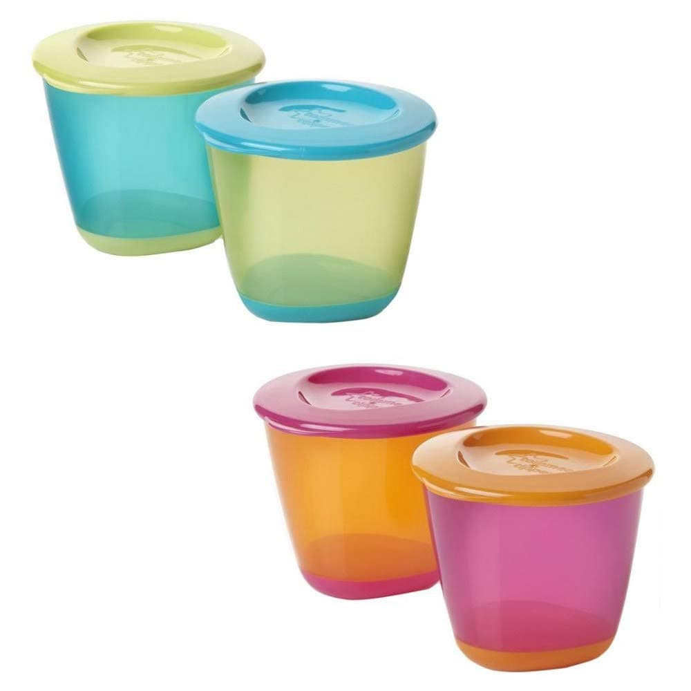 Tommee Tippee Pop Up Weaning Pots, Blue, 2-Count