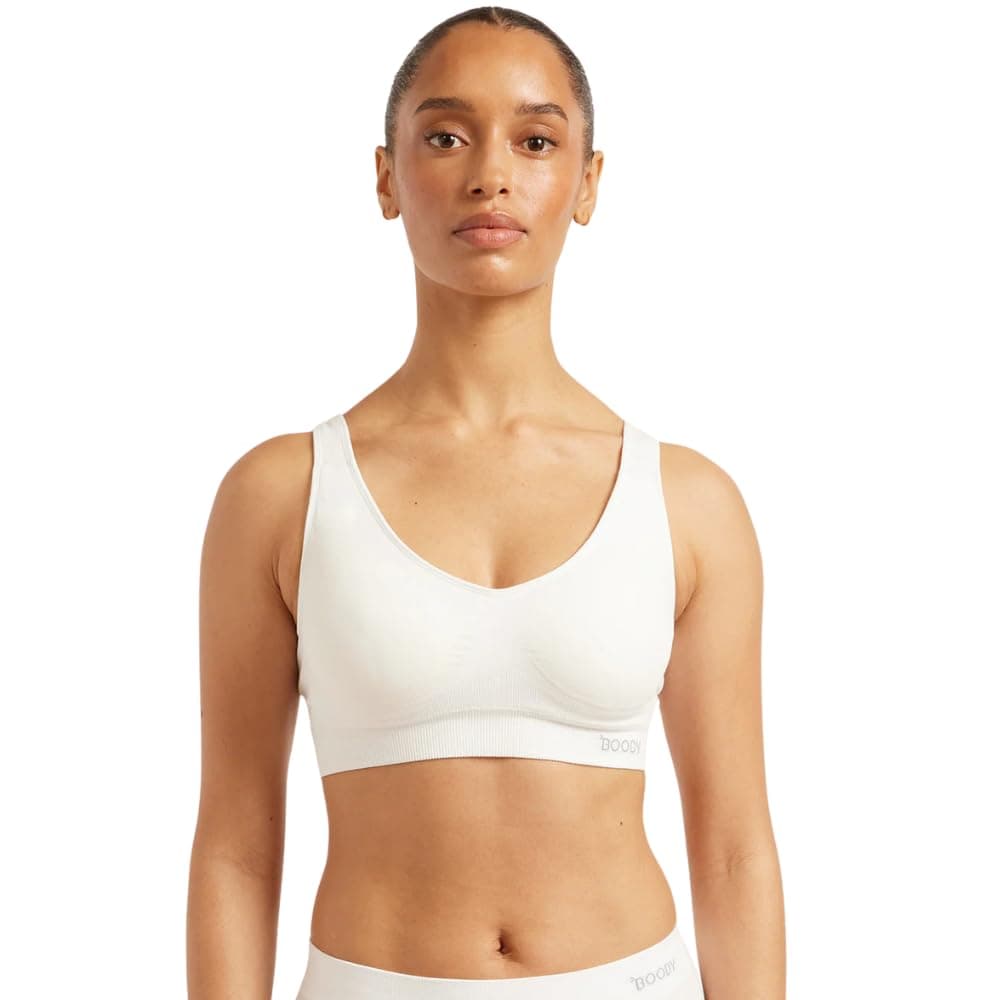 Boody -Seamfree Padded Crop Bra- Seamless Bralette- No Clips, Fastenings, Wires - Bamboo Viscose-Light-Medium Support-Pull-On