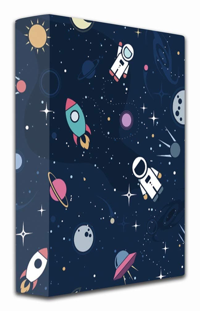 Paper Plane Design 2D Folder Case, A4 Size, Ring Binder File Folder, Can Use in Office/Hospital/Banking/Account/School Documents, Bills & Certificates