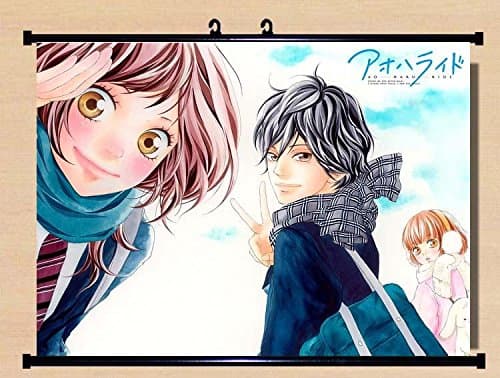Home Decor Anime Blue Spring Ao Haru Ride Wall Scroll Poster Fabric Painting 22 x 16 Inches -12