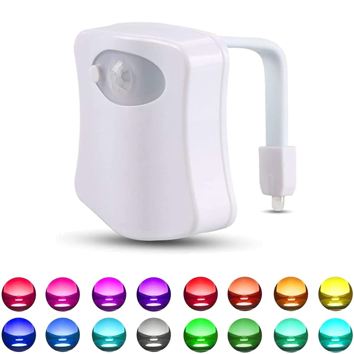 Color Changing Toliet Night Light Motion Sensor Led Motion Activated Washroom UV Slap Activated Butt Smart Light Commode Night Lamp(16 1)