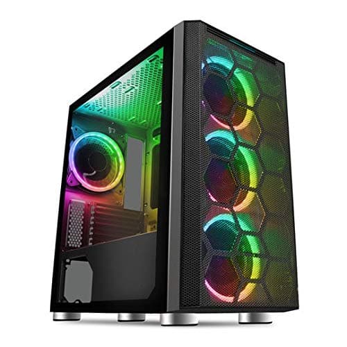 CiT Air ARGB PC Gaming Case, MATX, Mesh Front Panel, High Airflow Performance, 3 Pin AURA Sync, 4 x GameMax Velocity Fans Included, ARGB Hub, RF Remote Controller Included, Water-Cooling Ready | Black