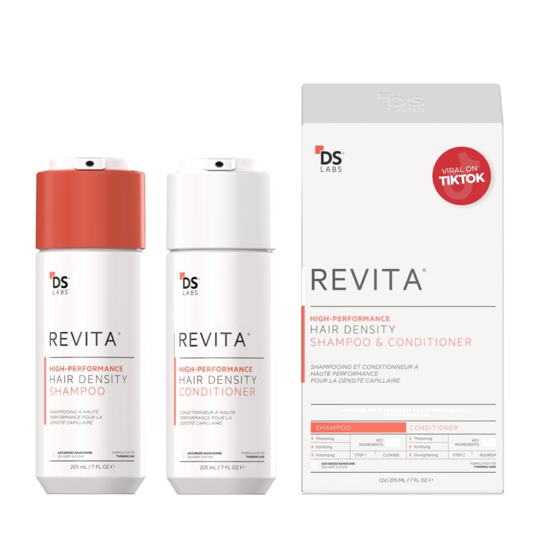 Revita Shampoo and Conditioner for Thinning Hair by DS Laboratories - Volumizing and Thickening for Men and Women, Supports Hair Growth, Hair Strengthening, Sulfate Free, DHT Blocker (205ml)
