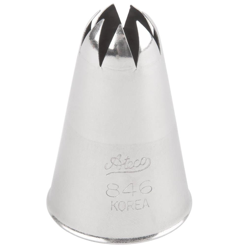 # 846 - Closed Star Pastry Tip 1/2'' Opening Diameter- Stainless Steel