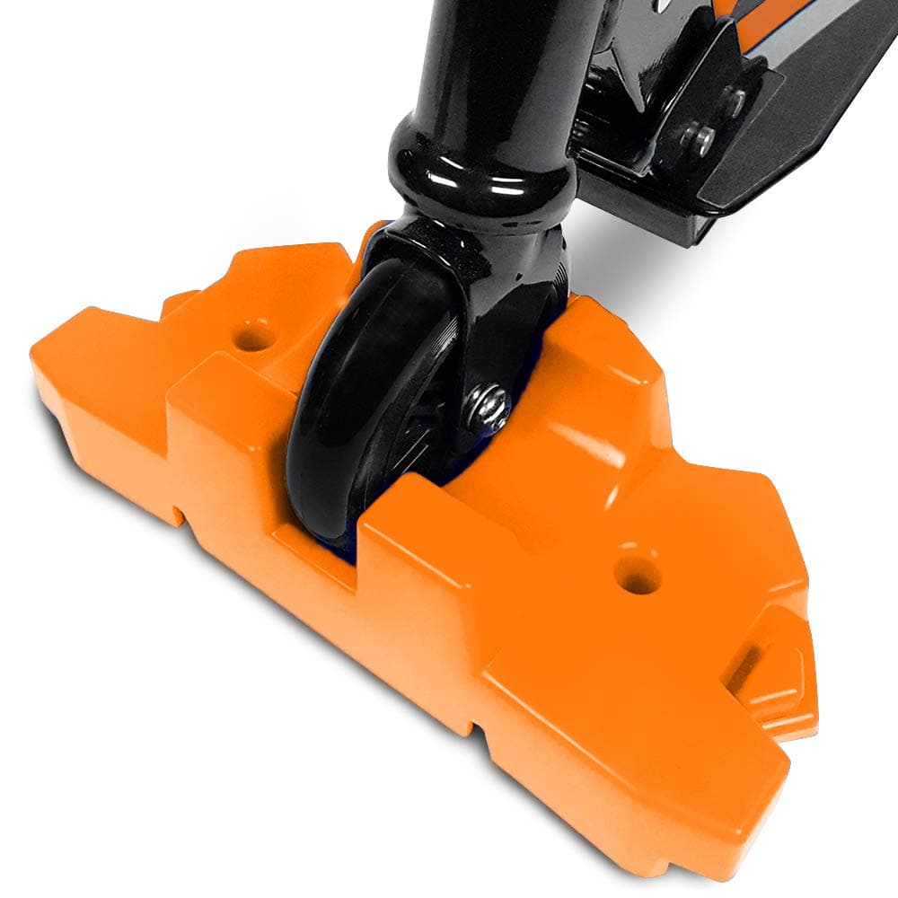 50 Strong Scooter Stand - Fits Most Scooters - Interlocking Offset Extra Stable Base - Orange