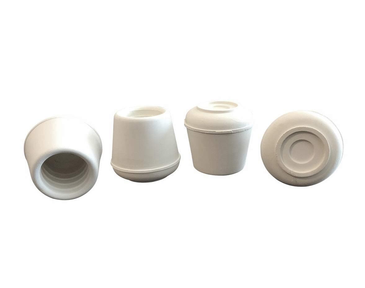 Hardware 9122 1-1/8-Inch Inside Diameter Rubber Leg Tips, 4-Pack, White
