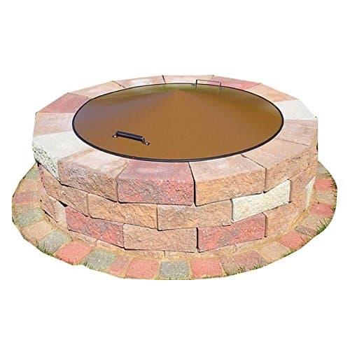 43" Round Metal Fire Pit Campfire Ring Spark Screen Cover Lid