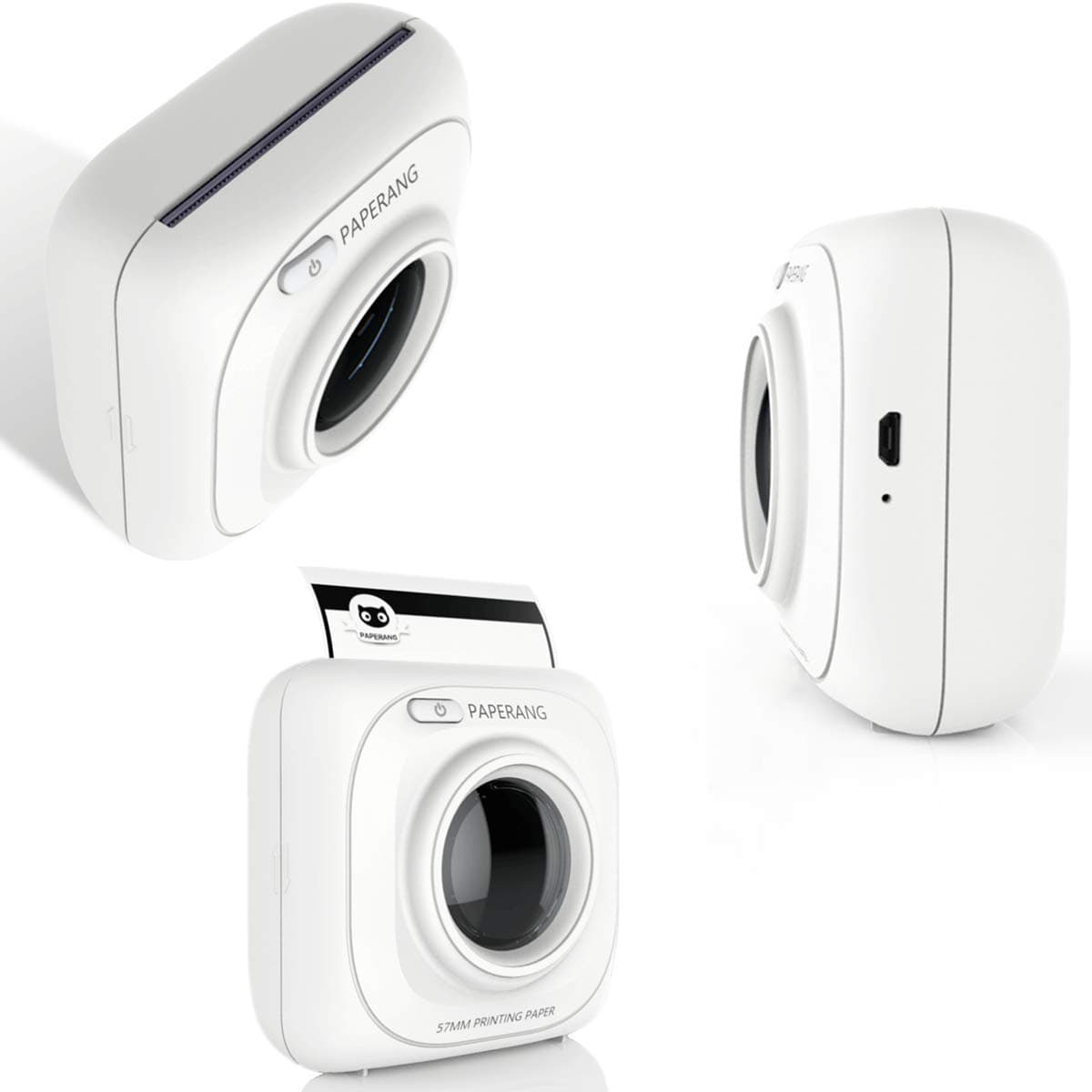 PAPERANG P1 Mini Portable Printer Paper Pocket Printer Edit Note/Photo Print/Learn Foreign Language/Scan Print/Wireless Bluetooth Printer for iOS/Android Mobile Birthday Gift