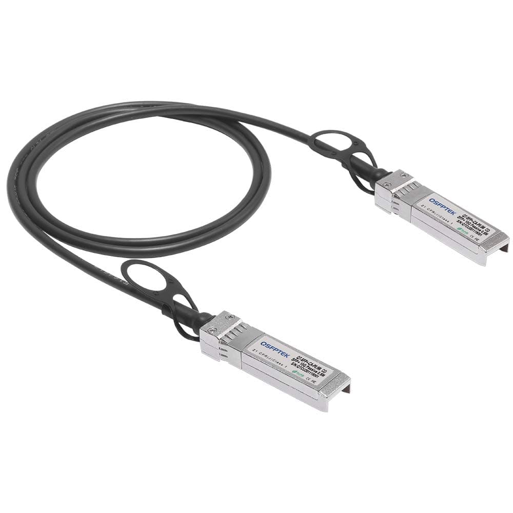 QSFPTEK 10G SFP+ DAC Cable, 0.5m (2ft) Passive Direct Attach Copper Twinax Cable for Cisco SFP-H10GB-CU50CM, Ubiquiti, D-link, Netgear, Mikrotik, Open Switch Devices