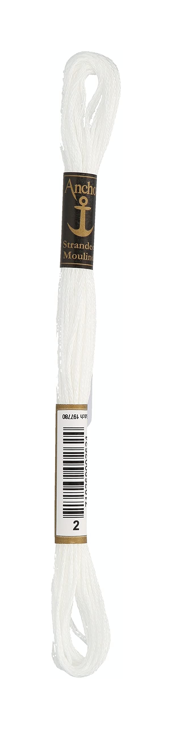 Anchor Embroidery Thread, Cotton, White