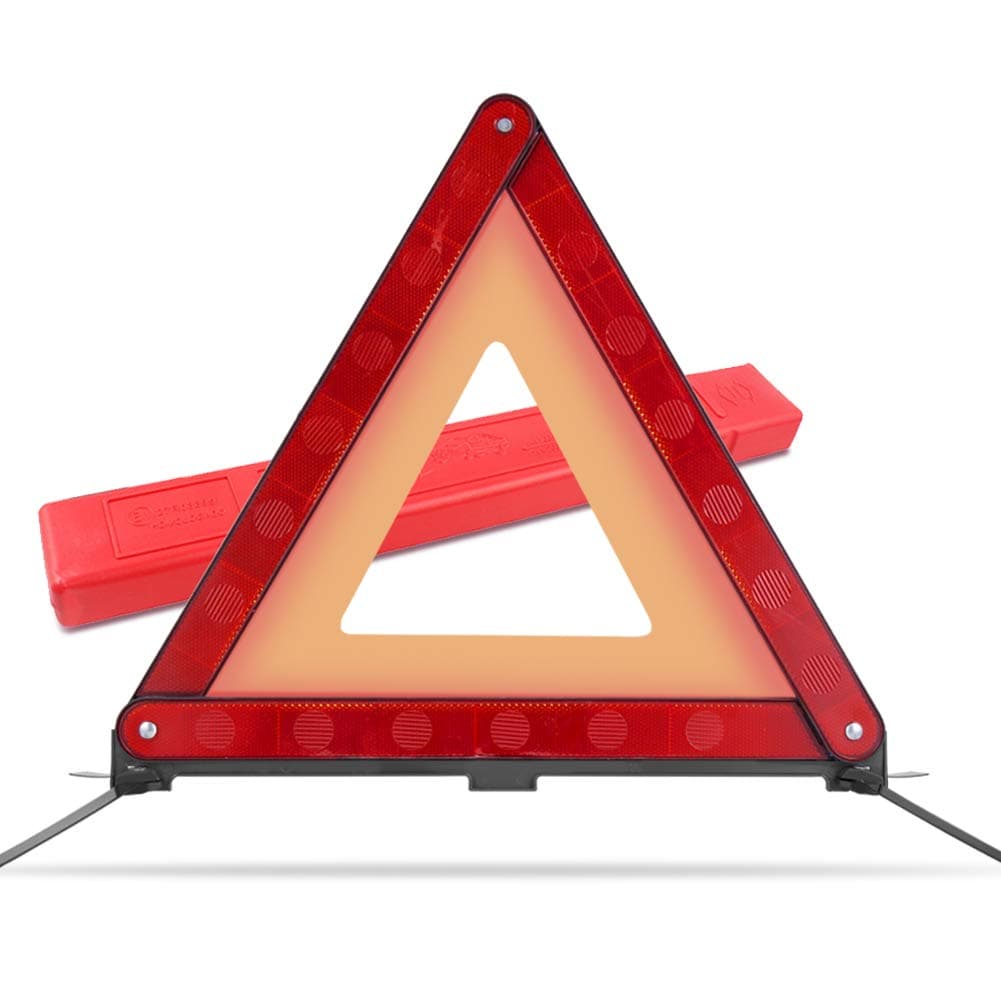 Warning Triangle,MYIBKER Reflective Warning Road Safety Triangle Kit (Red 1 Pack)