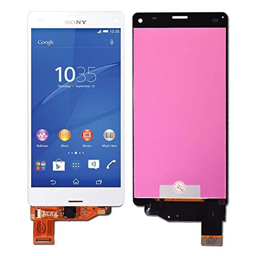 For Sony Xperia Z3 Compact LCD Screen Replacement White,For Sony Health(TM)LCD Display Touch Digitizer Screen Replacement Assembly for Z3 Mini D5803 D5833 4.6 inch