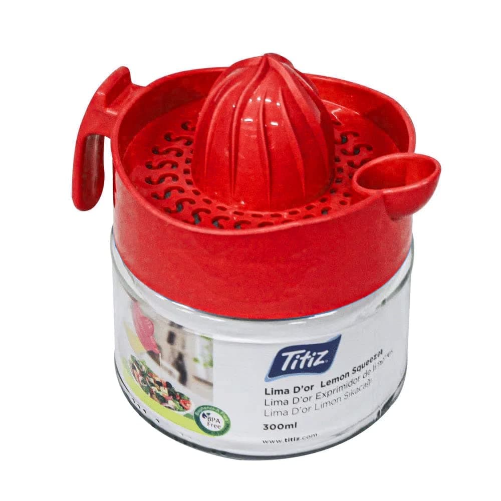 Lemon Juicer with Glass container Citrus Squeezer 300 ml , Assorted