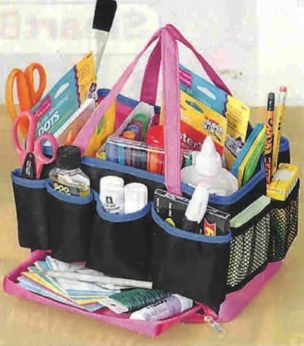 13 COMPARTMENT CRAFT ORGANIZER STORAGE TOTE BAG