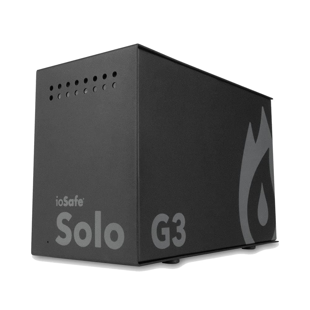 ioSafe Solo G3; Black, Fireproof/Waterproof External Storage; USB 3.0; 2TB, 2-Year DRS