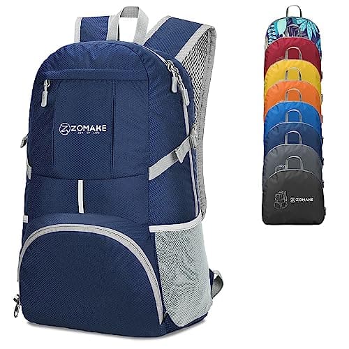 ZOMAKE Foldable Backpack Lightweight Packable 35 L, Hiking Daypack Water Resistant Travel Bag Nylon Outdoor Sports Camping Rucksack Walking Trekking for Men Women Seniors