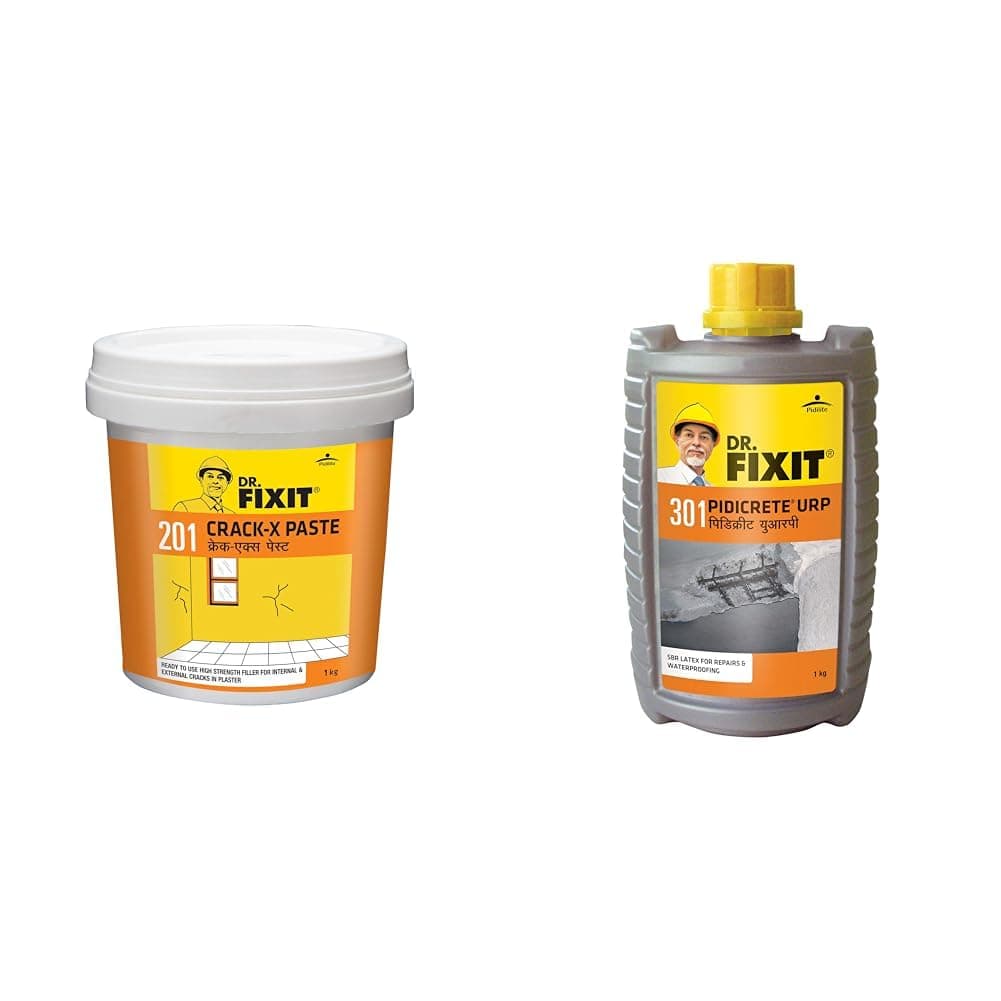 DR. FIXIT 201 Crack X Paste-1Kg, Ready to use crack filler for internal & external surface cracks on