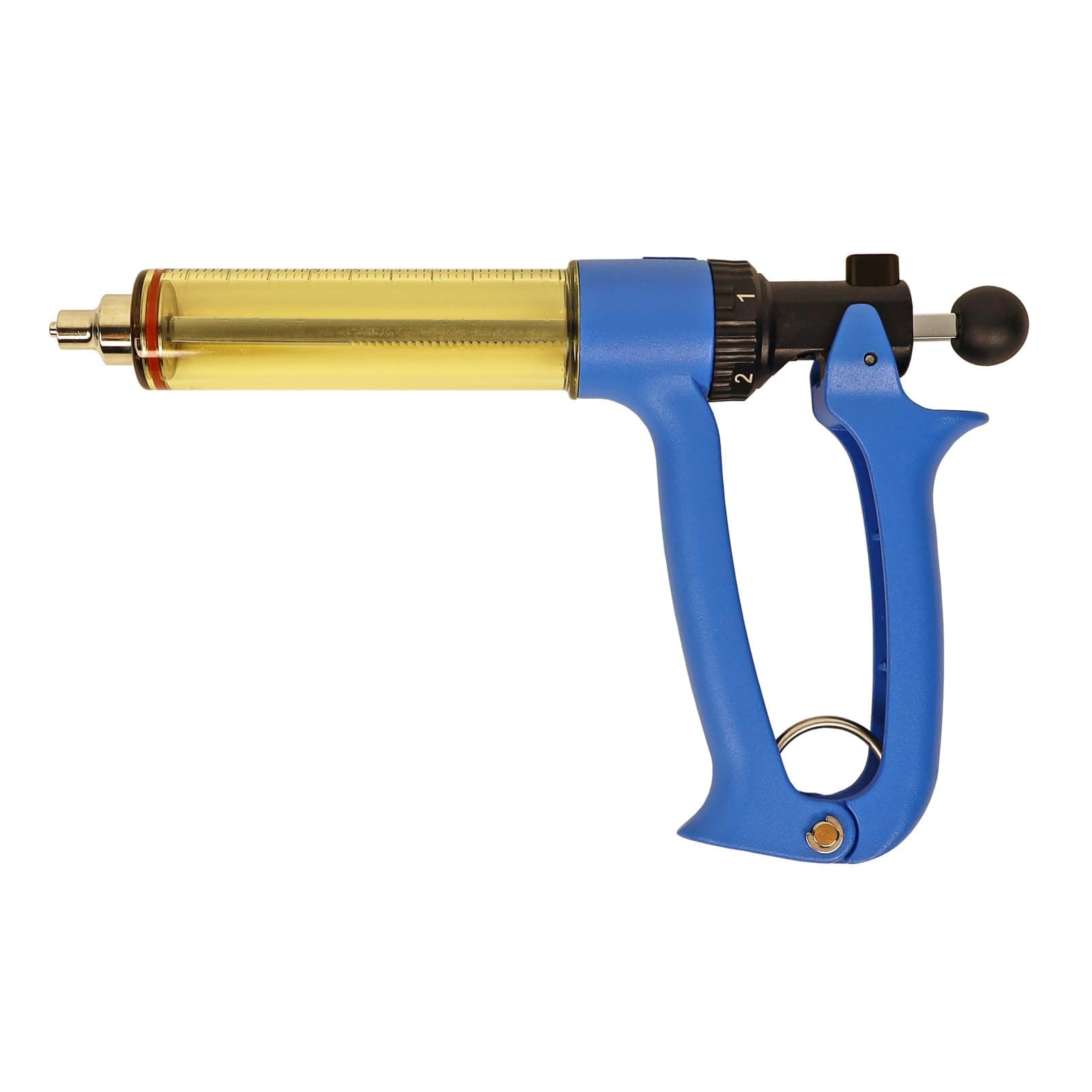 50ML Semi Automatic Livestock Syringe, Adjustable Continuous Repeating Luer Lock Syringe for Cattle Cow Goat Sheep Pig