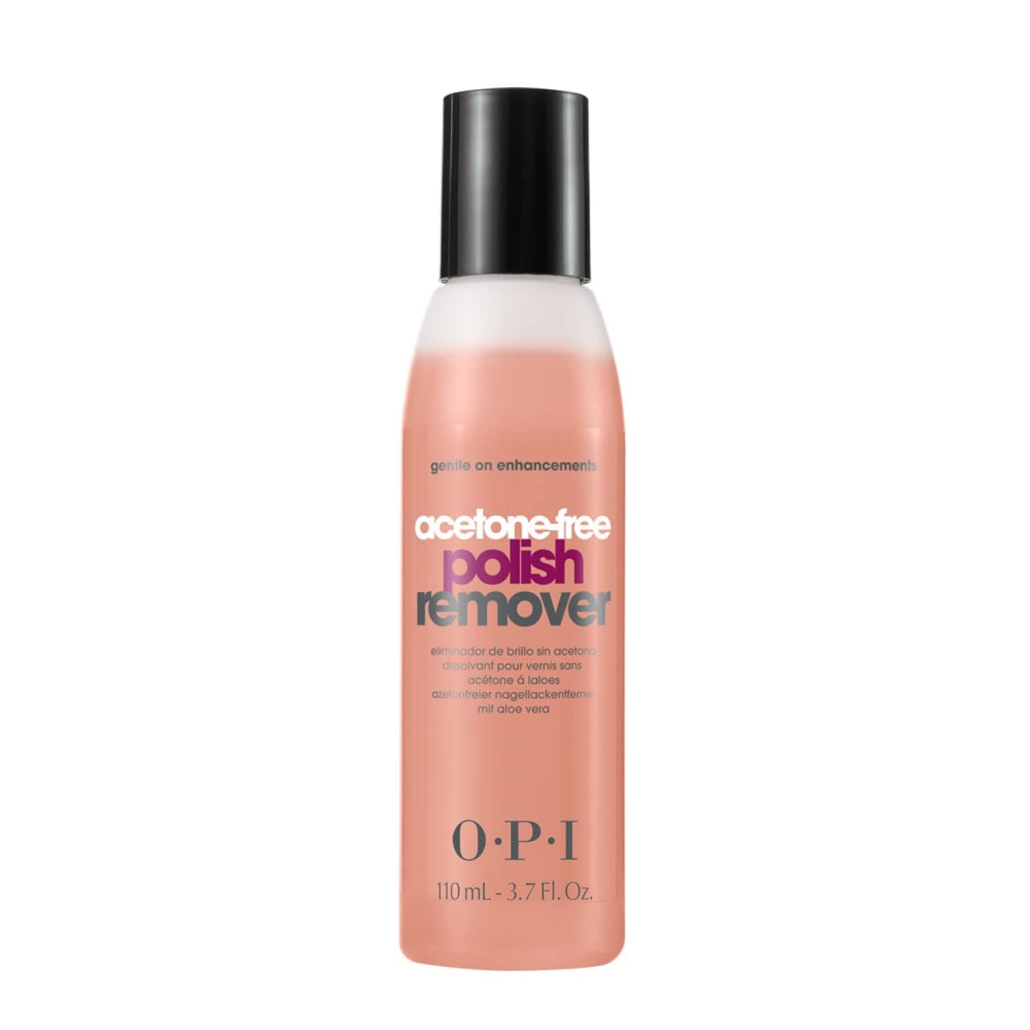 OPI Acetone-Free Nail Polish Remover Gentle on Enhancements & Acrylics Enriched with Aloe Vera 3.7 fl oz