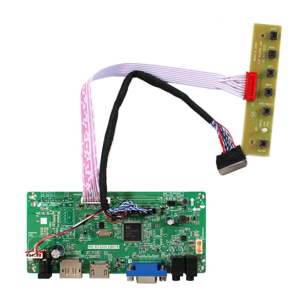 HD-MI VGA DP LVDs Controller Board ME.RT2525.EB818 for 15.6" 17.3" 1920x1080 40pin B156HW02 LP156WF1 N156HGE-L11 LP173WF1 B173HW01 N173HGE-L21 LCD Screen