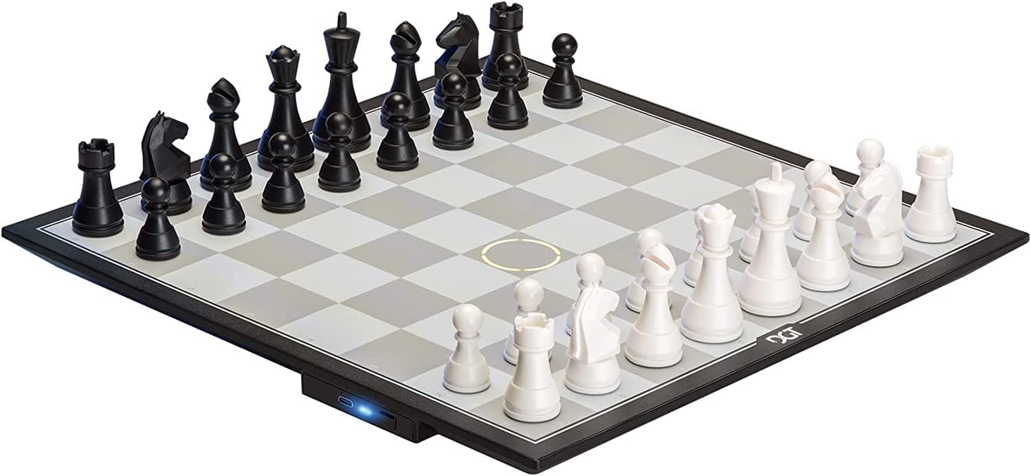 DGT Pegasus Electronic Wireless Bluetooth Chess Board with LED Sensor for Online Game Play