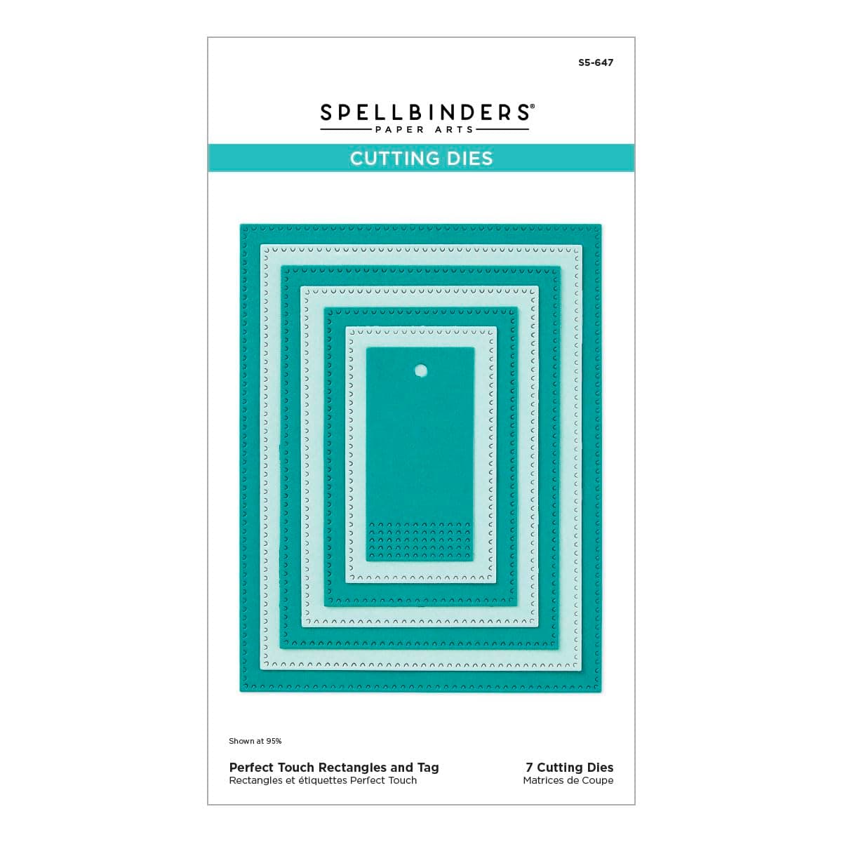 Spellbinders パーフェクトタッチ長方形とタグエッチングダイス