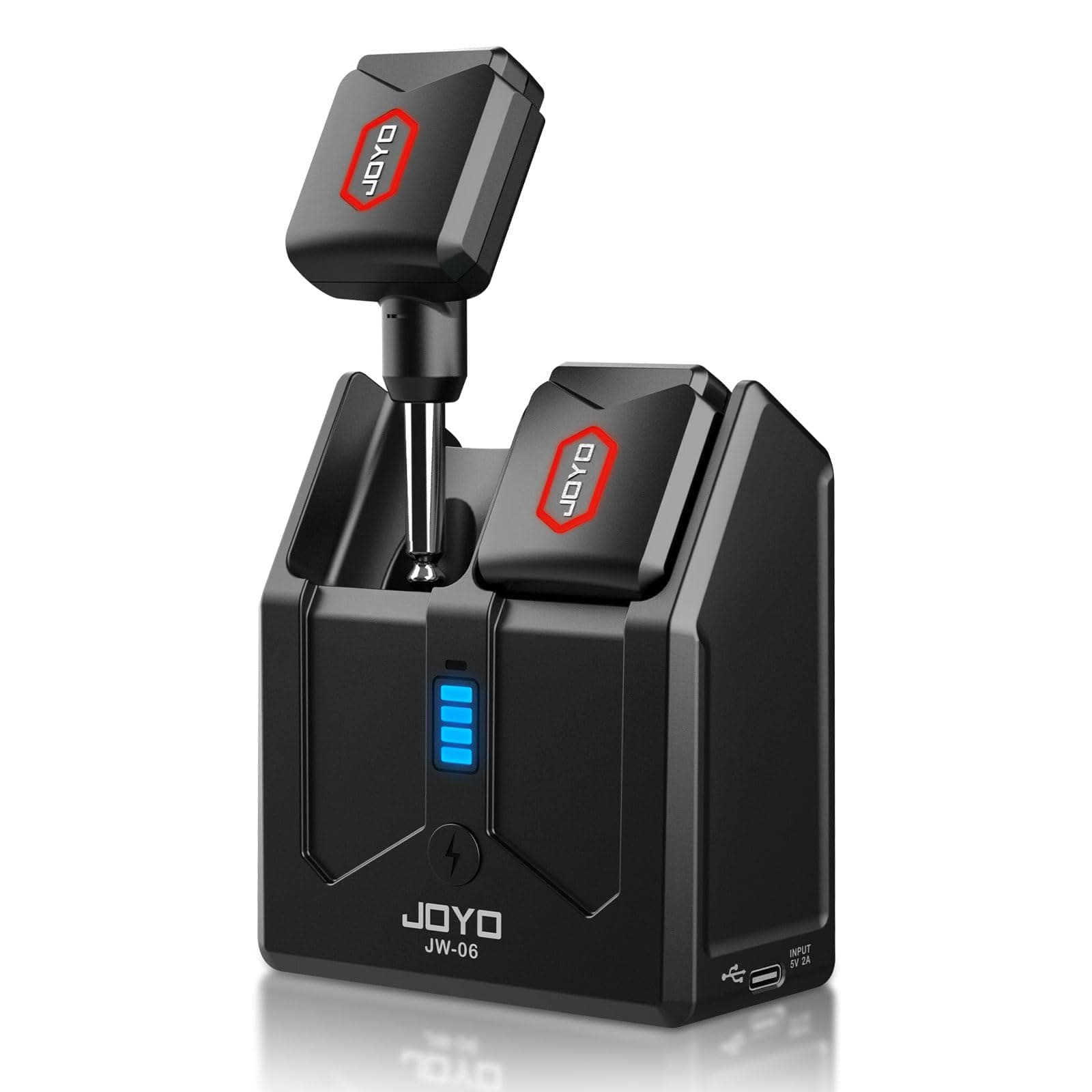 Joyo Wireless Guitar System 5.8Ghz Transmitter Receiver With Charging Box 4 Signal Channel For Bass Electric Instruments (Jw-06)
